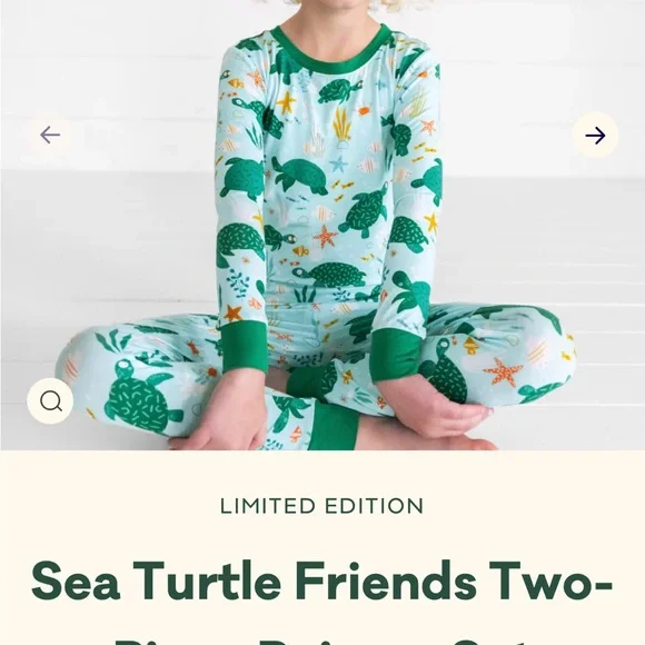 Little Sleepies Aqua Sea Life Pajama Set - Picture 2 of 2